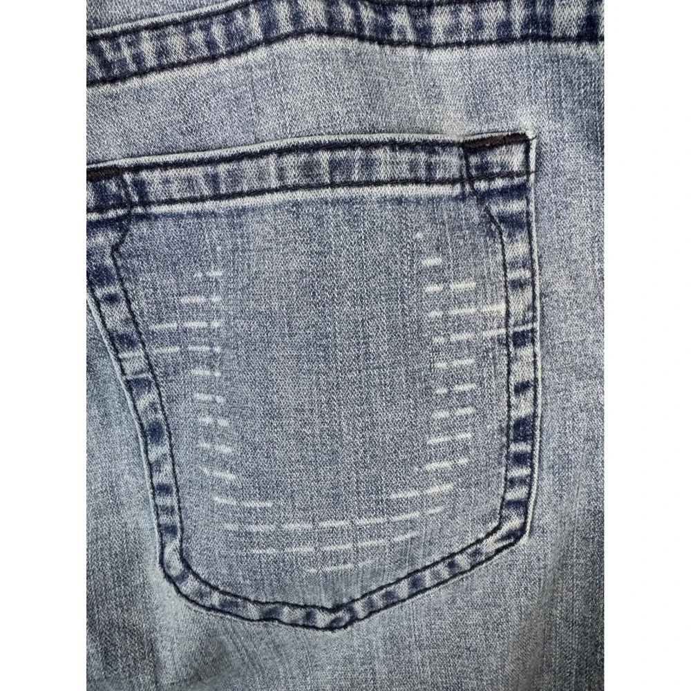 True Religion Rocco Relaxed Skinny Moto Jeans Light Wash‎ Blue Men 44X34